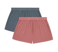Hanes Originals Superweiche Schlafshorts f r Damen, bequeme Lounge-Shorts, 8,3 cm, 2er-Pack Pyjamahose, Stargazer Grey/Natural Cedar, L