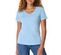 Hanes Damen-T-Shirt Perfect-T V-Ausschnitt, ringgesponnene Baumwolle, Hellblau, X-Groß, 1 Packung