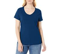 Hanes Perfect-T V-Neck T-Shirt, Ring-Spun Cotton Short Sleeve Tee for Women, Navy