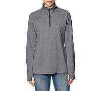 Hanes Sport Damen Performance Fleece Quarter Zip Pullover, Schwarz/Erika, Small