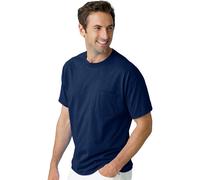 Hanes TAGLESS 6.1 Kurzarm-T-Shirt mit Tasche Deep Navy Small