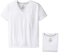 Hanes Ultimate Herren 4er-Pack ComfortBlend V-Ausschnitt mit FreshIQ Geruchsschutz, Weiß 2, Größe S
