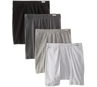 Hanes Ultimate Herren 4er-Pack FreshIQ Boxer mit ComfortFlex Bund Slip, schwarz/grau, Large