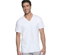 Hanes Ultimate FreshIQ Herren-T-Shirt, V-Ausschnitt, Weiß, Größe XL