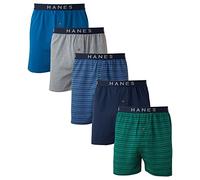 Hanes Ultimate Herren-Boxershorts mit ComfortFlex-Bund, ultimativ, gefärbt, freiliegend, 5er-Pack, 5 Stück, Medium
