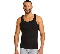 Hanes Ultimate Herren Dyed Tank (Black/Grey) Unterwäsche, Schwarz/Grau, Small