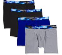 Hanes Ultimate Herren Sport X-Temp Ultra leichte Boxershorts mit langem Bein, 4er-Pack Retroshorts, Sortiert, M