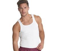 Hanes Ultimate Herren-Tanktop mit Etikett, mehrere Packungen und Farben, Weiß, 7 Stück, Mittel
