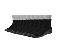 Hanes Ultimate Jungen Knöchelsocken, 10 Paar, Schwarz, L