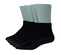 Hanes Ultimate Men's 6-Pack Ultra Cushion FreshIQ Odor Control with Wicking Ankle Socks, Black