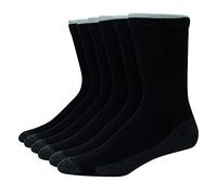 Hanes Ultimate Men's 6-Pack Ultra Cushion FreshIQ Odor Control with Wicking Crew Socks, Black