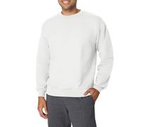 Hanes Herren Sweatshirt Ultimative Baumwolle, schweres Fleece, Rundhalsausschnitt, Weiß Medium