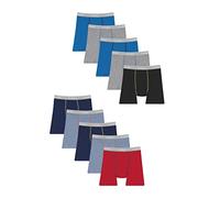 Hanes Jungen Toddler Underwear, Comfort Flex and ComfortSoft Boxer Briefs, Multiple Packs Available Retroshorts, Grau/Blau/Schwarz/Rot - 10 Stück, S (10er