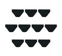 Hanes Women's Tagless All Day Comfort Cotton Bikini Panties, Black, 7