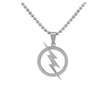 Hanessa Herren-Schmuck Edelstahl Blitz Halskette Silber Geschenk für den Freund/Mann Superhelden