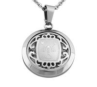 Hanessa Sternzeichen Kette Skorpion in Silber - Personalisierte Halskette mit Gravur - Edelstahl Anhänger 50-60 cm - Schmuck für Damen & Herren