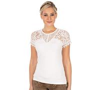Hangowear Trachtenshirt mit Spitzeneinsatz, weiß
