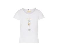 Hangowear Damen T-Shirt Prosecco Queen weiß S