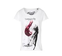 Hangowear Damen T-Shirt WEINZIGARTIG weiß XS