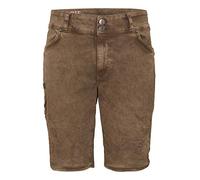Hangowear Herren Herren Jeans-Bermuda ´Lederhose`mit Stickerei schlammbraun, Schlamm, 52