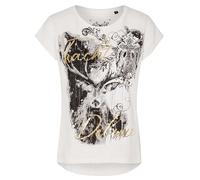 Hangowear Trachten T-Shirt YOLA weiß | Trachtenshirt Hirsch Print | Damen Gr M