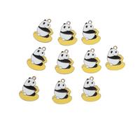 Hangsu 10 Stück Cartoon Panda Anhänger in Tierform für Halsketten, Armbänder und Schlüsselanhänger, handgefertigter Schmuck, modische Accessoires