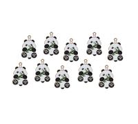 Hangsu 10 Stück Cartoon Panda Anhänger in Tierform für Halsketten, Armbänder und Schlüsselanhänger, handgefertigter Schmuck, modische Accessoires