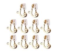 Hangsu 10 Stück Ohrclip Konverter, Konvertierungsnadelhaken zum Wechseln des Clip Schmuckzubehörs für Nicht durchbohrte Ohren, Schmuckaufbewahrungs Organizer Tablett