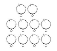 Hangsu 10 Stück runde Messing Creolen zum Aufstecken für Nicht durchbohrte Ohren, DIY Ohrringherstellung, Mithelfer Kreation, Mädchen Geschenk, Ohrring Reifen Ring Halter Armband