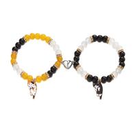 Hangsu Set mit 2 Katzen-Charm-Armbändern, Magnetverschluss, verstellbare Paar-Handkette für Partys und Verabredungen, Persönlichkeitsarmband, Eine Größe, Wie beschrieben
