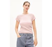 HANJAA | Ripp-T-Shirt aus Bio-Baumwoll Mix - rose (L)
