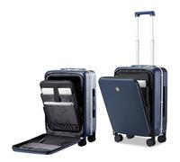 Hanke Upgrade 20" Tragegepäck mit vorderer Laptop-Tasche, Rollkoffer mit Spinner Rädern und TSA Schloss, Aluminiumrahmen PC Hardside Reisegepäck für Frau Mann