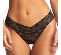 Hanky Panky 2P Night Fever Original Rise Thong Schwarz Nylon One Size Damen