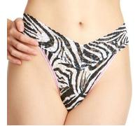 Hanky Panky 2P Printed Original Rise Thong Schwarz/Weiß Nylon One Size Damen
