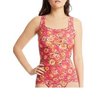 Hanky Panky 2P Signature Lace Print Classic Cami Rosa geblümt Nylon Large Damen