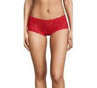 hanky panky Boyshort - Shorty, Panties Damen Unterwäsche, Lingerie Slips Damen Baumwolle, Unterhosen aus Stretch-Spitze Signature Lace, Color Rot - Size S