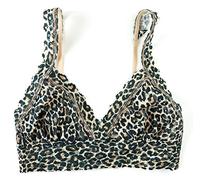 hanky panky Bralette - Bustier Damen Bralette aus Stretch-Spitze Signature Lace, Lingerie Damenwäsche Zero Feel, BH Ohne Bügel, Color Classic Leopard Print - Size M
