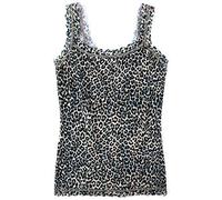 hanky panky Classic Cami - Klassisches Trägerhemd, Unterhemd Damen Spitze aus Stretch-Spitze Signature Lace, Camisole Unterwäsche Damen, Color Classic Leopard Print - Size L