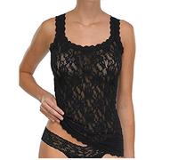 hanky panky Classic Cami - Klassisches Trägerhemd, Unterhemd Damen Spitze aus Stretch-Spitze Signature Lace, Lingerie Camisole Unterwäsche, Color Schwarz - Size XL