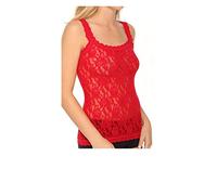 hanky panky Classic Cami - Klassisches Trägerhemd, Unterhemd Damen Spitze aus Stretch-Spitze Signature Lace, Lingerie Camisole Unterwäsche, Color Rot - Size XS