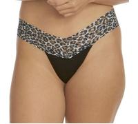 Hanky Panky Classic Cotton Low Rise Thong Schwarz gemustert Baumwolle One Size Damen