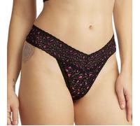 Hanky Panky Cross Dyed Leopard Original Rise Thong Schwarz/Rosa Nylon One Size Damen