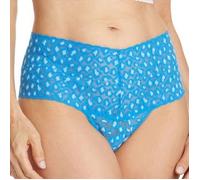 Hanky Panky Cross Dyed Leopard Retro Thong Blau Muster One Size Damen