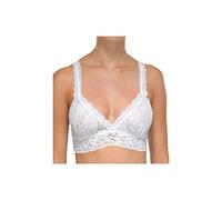 hanky panky Crossover Bralette - Bustier Damen Bralette aus Stretch-Spitze Signature Lace, Lingerie Damenwäsche Zero Feel, BH Ohne Bügel, Color Weiss - Size M
