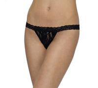 hanky panky G-String - Tanga String Damen, Unterwäschen Damen Baumwolle, Slip Damen aus Stretch-Spitze Signature Lace, Color Schwarz - One Size