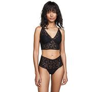 hanky panky Longline - Bralette im Retro-Stil, Bustier Damen aus Stretch-Spitze Signature Lace, Lingerie Damenwäsche Zero Feel, BH Ohne Bügel, Color Schwarz - Size L