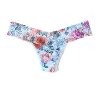 Hanky Panky Low Rise Thong - Unterhosen Damen im Elastischen Spitze, Tanga Damen mit Niedriger Taille - Hipster Unterwäsche Frauen und Slip Damen aus Baumwolle und Nylon, Einheitsgröße, Einzelstück