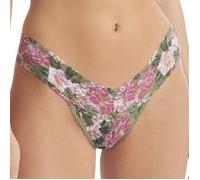 Hanky Panky 3P Printed Low Rise Thong Grün mit Blume Nylon One Size Damen