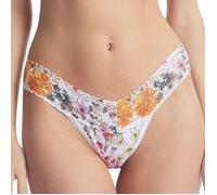 Hanky Panky Printed Low Rise Thong Weiß m Blumen Nylon One Size Damen