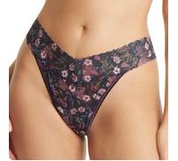 Hanky Panky 2P Printed Original Rise Thong Schwarz geblümt Nylon One Size Damen